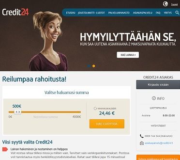 Credit24:n uutena asiakkaana saat nyt jopa kaksi maksuvapaata kuukautta.