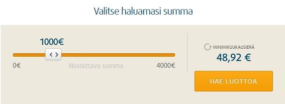 Lainalaskuri laskee aina tarkasti minimikuukausierän, joten kuluja ei tarvitse arvailla.