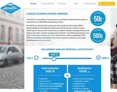 Hae nyt Limiitin ensimmäinen pikavippi ilman korkoa ja kuluja.