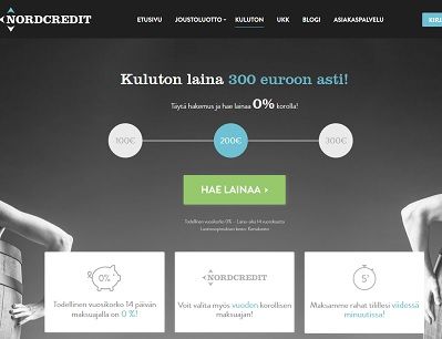 NordCreditiltä heruu kuluton laina 18v ikärajalla netistä.