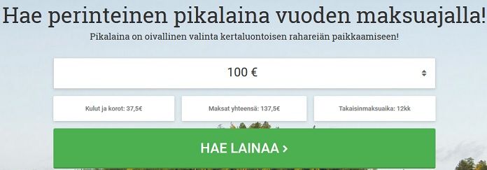 Hae pikavippi vuodeksi alle viidessä minuutissa.